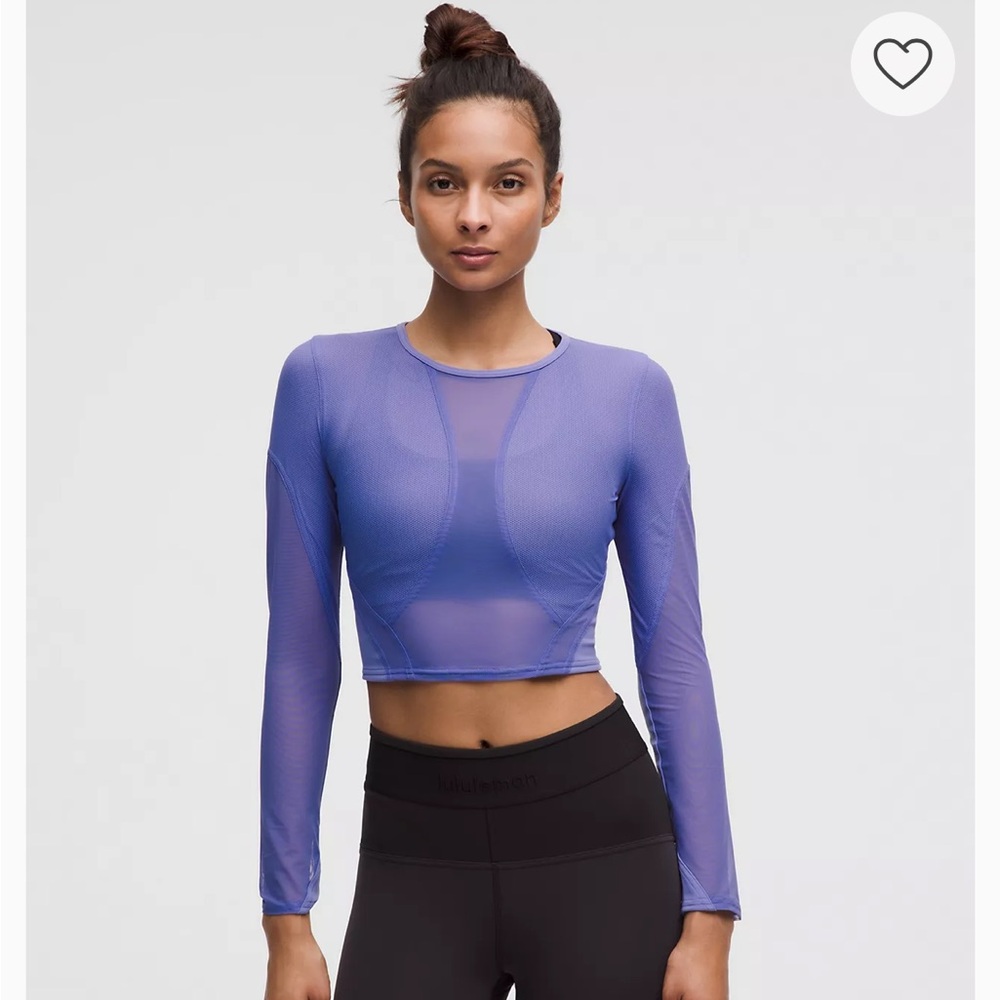Lululemon Mesh Panelled Training Long Sleeve Size 4 - Like New